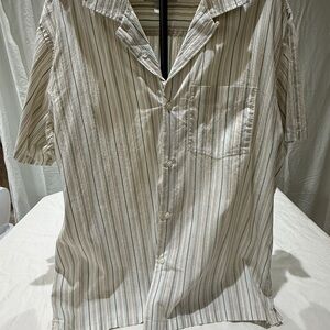Banana Republic Outlet Striped Beige Men's Shirt